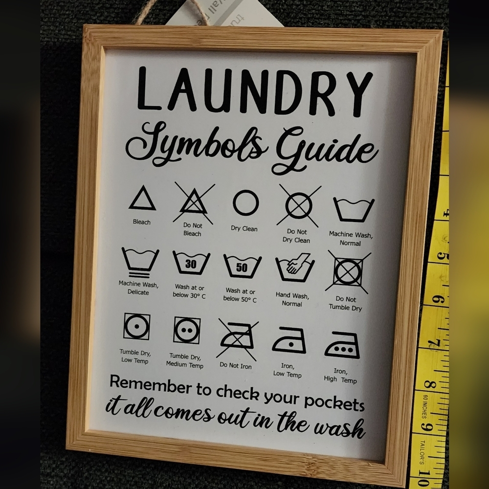 3 Decorative Wall Signs. Laundry, Pantry , And Laundry Symbols Guide - Picture 2 of 5